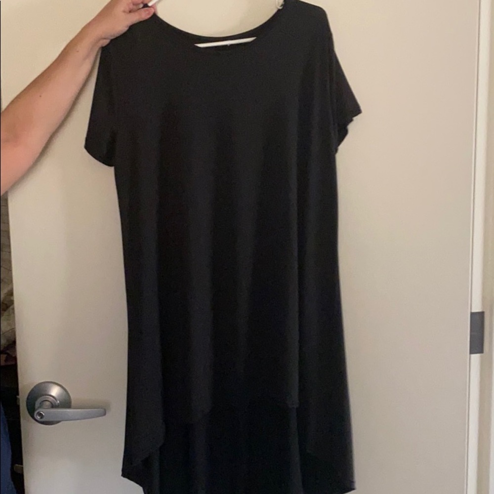 Black high low dress